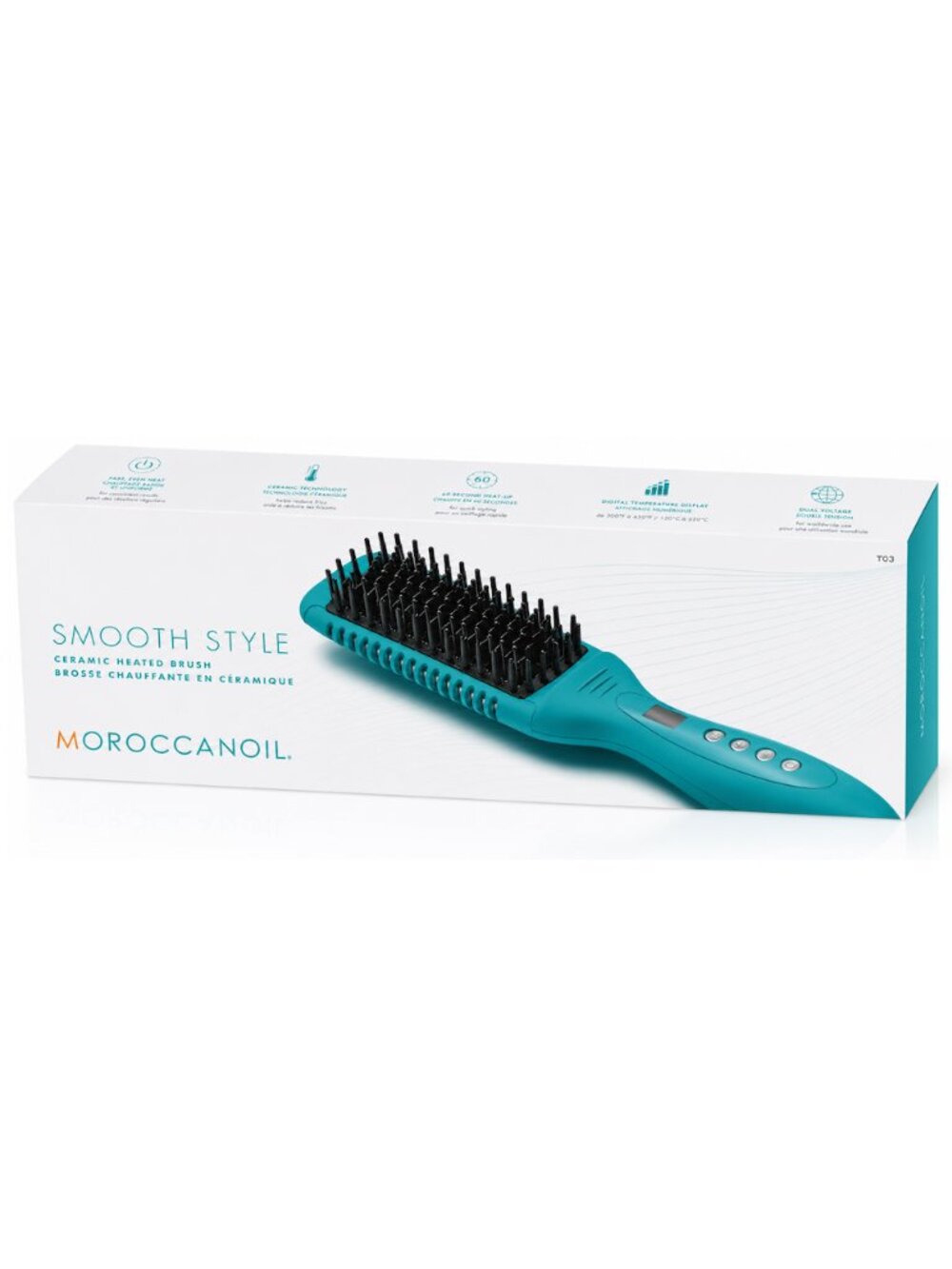 Moroccanoil Smooth Style Ceramic Heated Brush – Professional Hair Smoothing Tool